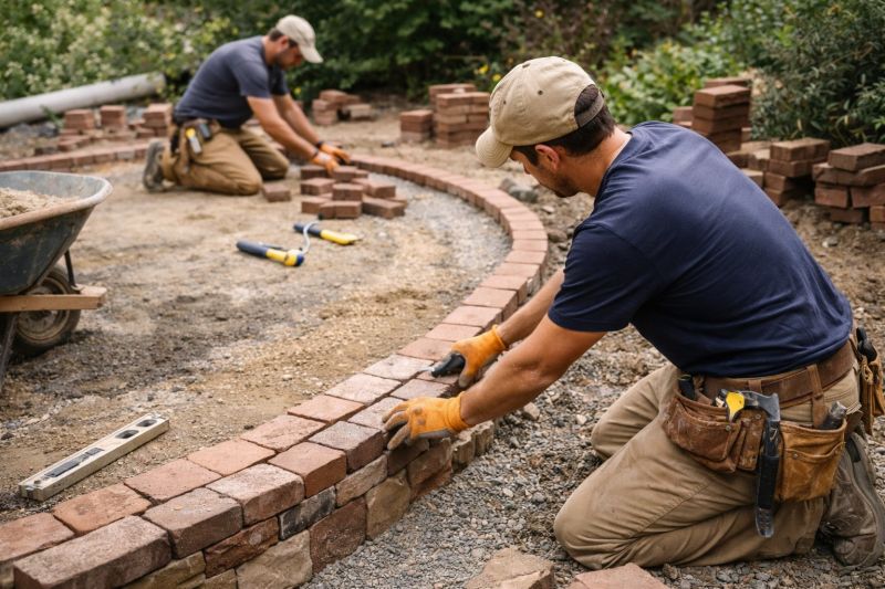 Brick Hardscape Installation in Manchester, NH